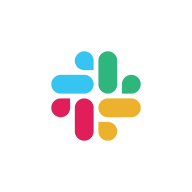 Slack logo on a white circle