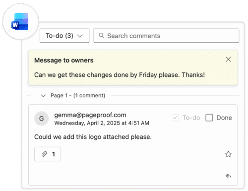 Proofing for Microsoft Word with the PageProof Add-in