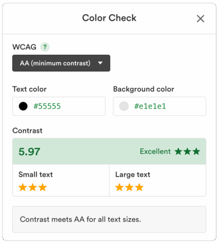 Color check: Ensuring accessible and on-brand creative